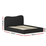 Artiss Bed Frame Queen Size Boucle DARA - Front View