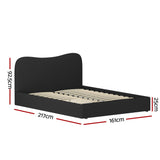 Artiss Bed Frame Queen Size Boucle DARA - Front View