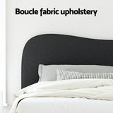 Artiss Bed Frame Queen Size Boucle DARA - Top-Down View