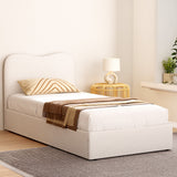 Artiss Bed Frame Single Size Boucle DARA - Close-Up Angle