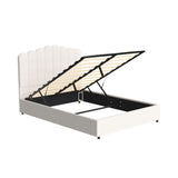 Artiss Bed Frame Double Size Boucle FION - Side View