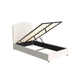 Artiss Bed Frame King Single Size Boucle FION - Side View