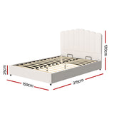 Artiss Bed Frame Queen Size Boucle FION - Front View