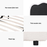 Artiss Bed Frame Queen Size Boucle FION - Rear View