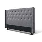 Artiss Bed Head Headboard King Size Fabric - LUCA Grey