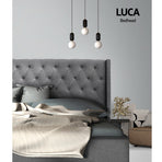 Artiss Bed Head Headboard King Size Fabric - LUCA Grey