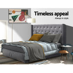 Artiss Bed Head Headboard King Size Fabric - LUCA Grey