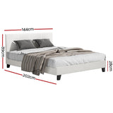 Artiss Bed Frame Double Size Boucle NEO - Front View