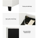 Artiss Bed Frame King Single Size Boucle NEO - Rear View