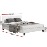 Artiss Bed Frame Queen Size Boucle NEO - Front View