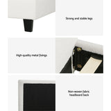 Artiss Bed Frame Single Size Boucle NEO - Rear View