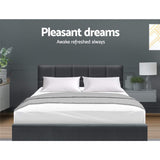 Artiss Bed Frame Double Size Charcoal TINO - 45-Degree Angle