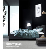 Artiss Bed Frame Double Size Charcoal TINO - Rear View