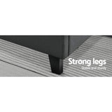 Artiss Bed Frame Double Size Charcoal TINO - Close-Up Angle
