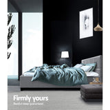 Artiss Bed Frame Queen Size Grey TINO - Rear View