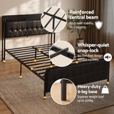 Artiss Double Bed Frame with Storage Headboard SAA Certified Charging Station - Low Angle