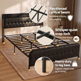 Artiss King Bed Frame with Storage Headboard SAA Certified Charging Station - Low Angle