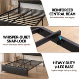 Artiss Double Bed Frame with LED Lights Storage Headboard 2 USB 2 AC Outlets Charging Station - Extra Image