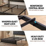 Artiss Queen Bed Frame with LED Lights and Storage Headboard Charging Station - Extra Image