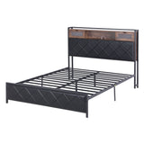 Artiss Queen Bed Frame with LED Lights and Storage Headboard Charging Station - Extra Image