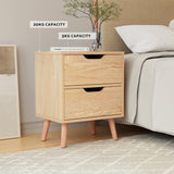 Artiss Gas Lift Queen Bed Frame with Bedside Table Set Boucle Fabric Upholstered Platform Bed Nightstand - Low Angle