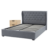 Artiss Gas Lift Queen Bed Frame and Bedside Table Set 2 Drawer Nightstand Bedroom Furniture Bundle - Extra Image