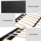 Artiss BedStory Double Bed Frame Mattress Set Platform Upholstered Hybrid Pocket Coil - Top-Down View