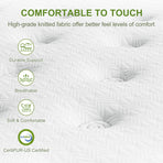 Artiss BedStory Double Bed Frame Mattress Set Platform Upholstered Hybrid Pocket Coil