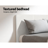 Artiss Double Bed Frame and BedStory Hybrid Mattress Bundle with Headboard White