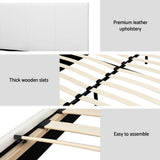 Artiss BedStory Queen Bed Frame Set with Hybrid Mattress and Leather Frame Medium White - 45-Degree Angle