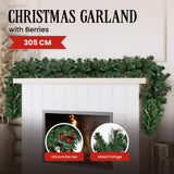 Christabelle Christmas Garland with Berries - 305cm