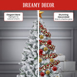 Christabelle 198cm feet Artifificial Christmas Tree - Snowy Emperor - 45-Degree Angle