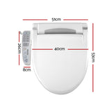 Cefito Electric Bidet Toilet Seat Cover Auto Smart Water Wash Dry Panel Control - Front View