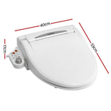 Cefito Electric Bidet Toilet Seat Cover LED Night Light Heated Seat with Remote - Front View