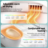 Cefito Smart Electric Bidet Toilet Seat Cover D-Shape SIAA Material Certified - Low Angle