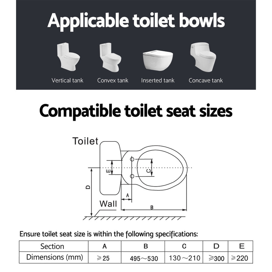 Cefito Electric Bidet Toilet Seat Cover Bathroom Spray Water Wash V Shape, image 7