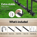 Weisshorn 5 Bike Stand Rack Bicycle Storage Floor Parking Holder Cycling Black - Rear View