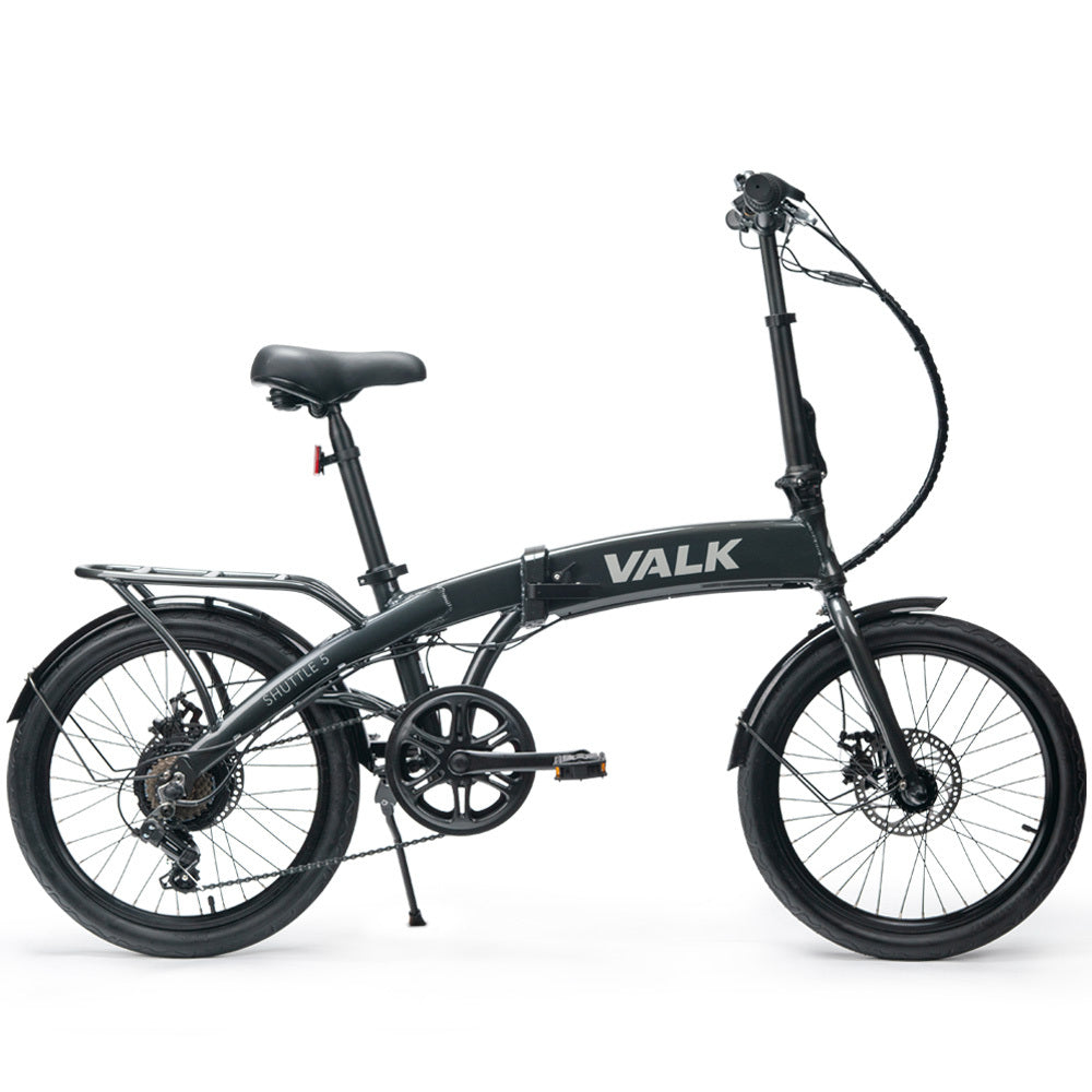 2023 VALK Shuttle 5 Electric Folding Bike, 20' Tyres, Shimano 7-Speed, Dark Grey