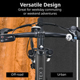 VALK Vortex 3 Electric Bike, Medium Frame Mountain ebike, Gunmetal Grey - Front View