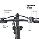 VALK Vortex 3 Electric Bike, Medium Frame Mountain ebike, Gunmetal Grey - 45-Degree Angle