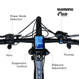VALK MX7 Electric Bike Medium frame Mountain ebike, Black