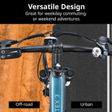 VALK Vortex 3 Electric Bike, Medium Frame Mountain ebike, Metallic Teal - Front View