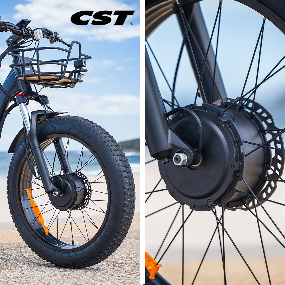 VALK Electric Fat Tyre Tricycle, 500W, Throttle, Hydraulic Disc Brakes, Alloy Frame, Suspension, Black