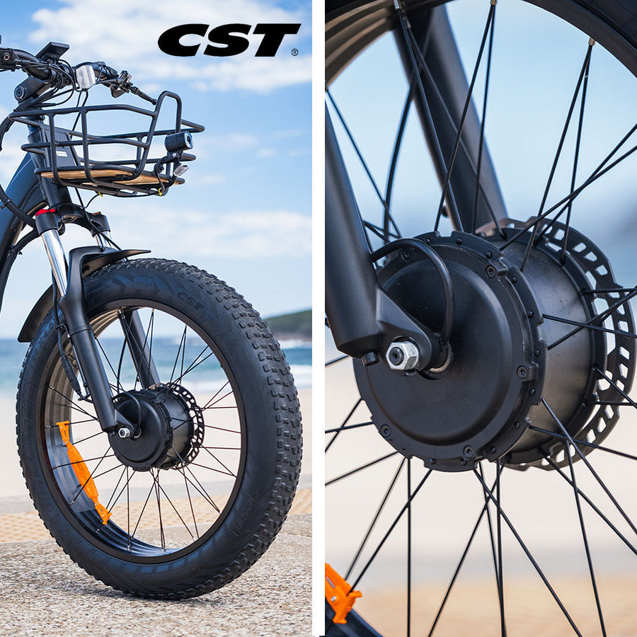 VALK Electric Fat Tyre Tricycle, 500W, Throttle, Hydraulic Disc Brakes, Alloy Frame, Suspension, Black