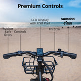 VALK Electric Fat Tyre Tricycle, 500W, Throttle, Hydraulic Disc Brakes, Alloy Frame, Suspension, Black - Side View