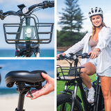 VALK Electric Fat Tyre Tricycle, 500W, Throttle, Hydraulic Disc Brakes, Alloy Frame, Suspension, Black - 45-Degree Angle