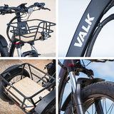 VALK Electric Fat Tyre Tricycle, 500W, Throttle, Hydraulic Disc Brakes, Alloy Frame, Suspension, Black