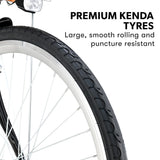Valk Laneway 5 Vintage Electric Bike, Torque Sensor equipped eBike, Medium, Black - Top-Down View