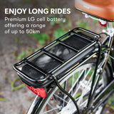 Valk Laneway 5 Vintage Electric Bike, Torque Sensor equipped eBike, Medium, Black - Low Angle