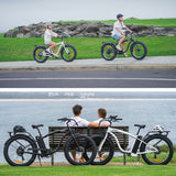 VALK Electric Fat Tyre Cruiser Bike, Step-Through eBike with Throttle, Tektro Hydraulic Brakes, Matte Black - Extra Image